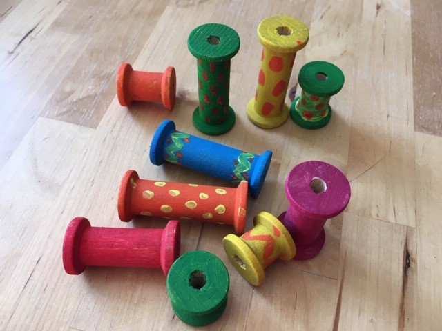 Painted cotton reels